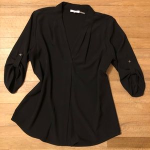 Calvin Klein Dustin Roll Sleeve Blouse